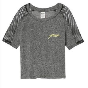 VS PINK Cropped Short Sleeve Tee